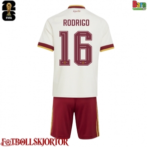 Spanien Rodri Hernandez #16 Borta Kläder Barn VM 2026 Kortärmad (+ Korta byxor)